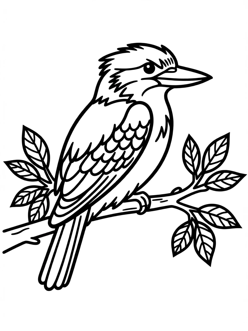A bright red Australian kookaburra bird perched on a branch.