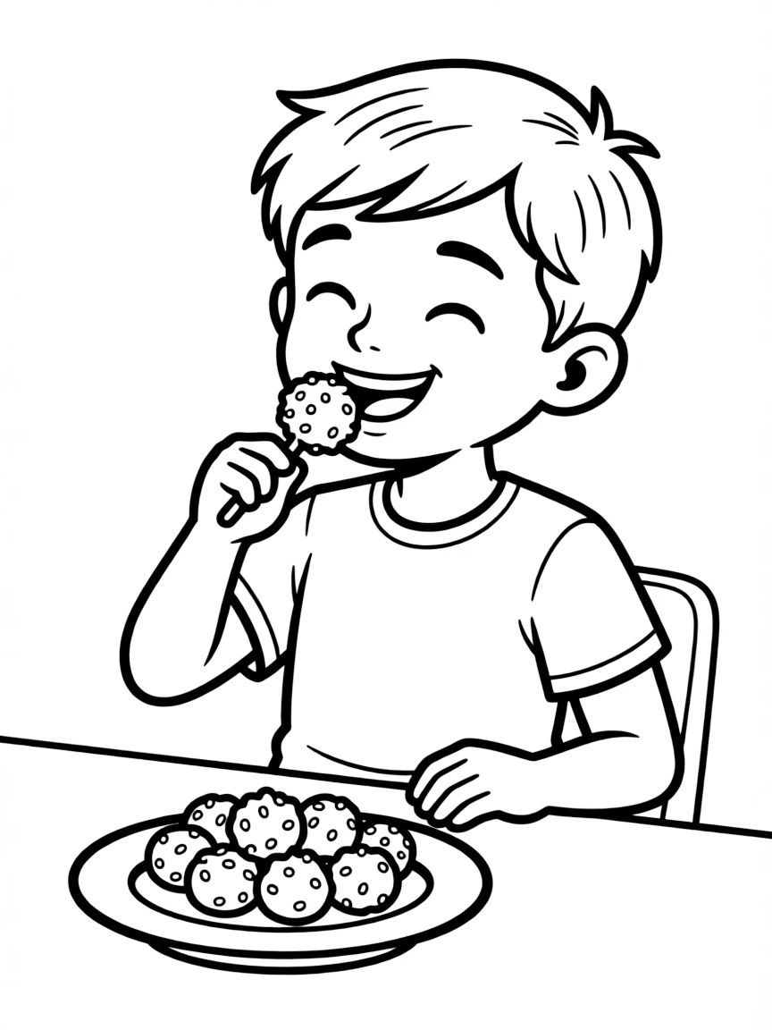 A delicious brigadeiro (Brazilian chocolate truffle) being enjoyed.