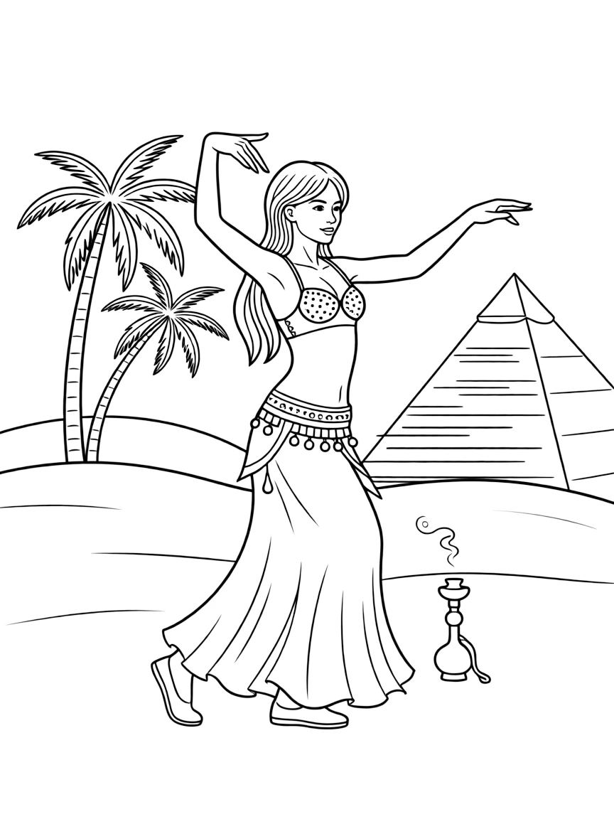 A traditional belly dancer performing in Egypt.