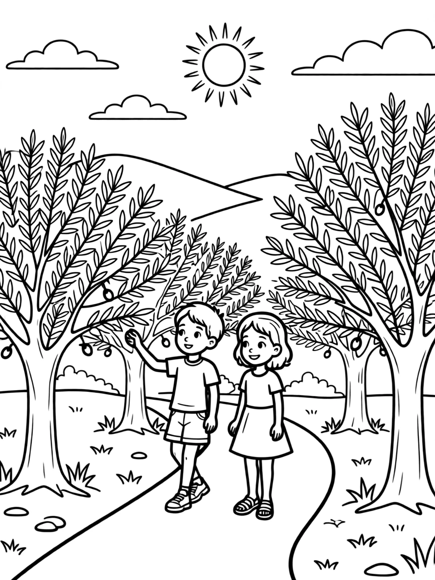 A peaceful stroll through a Spanish olive grove.