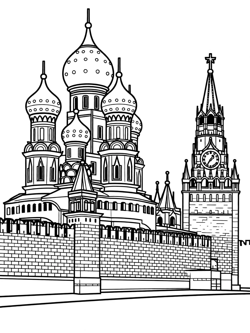 The Kremlin in Moscow, Russia, with golden domes shining.