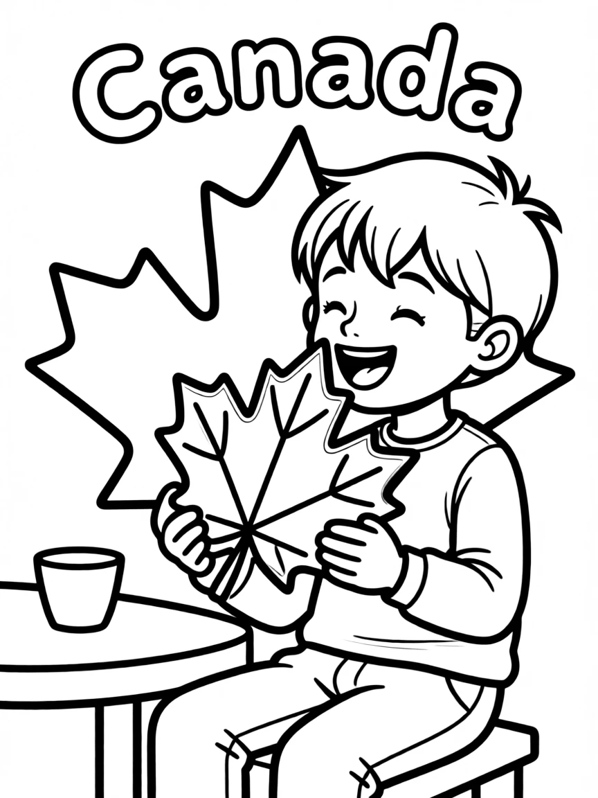 A delicious maple leaf cookie being enjoyed in Canada.
