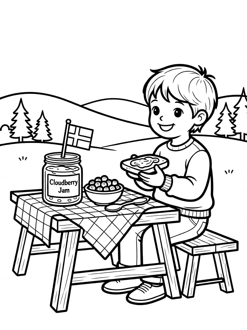 A delicious cloudberry jam being enjoyed in Norway.