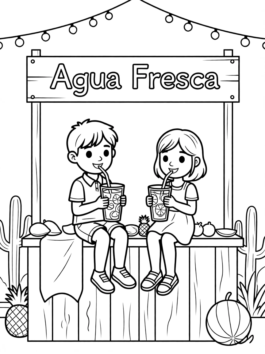 A delicious agua fresca (fruit drink) being enjoyed in Mexico.