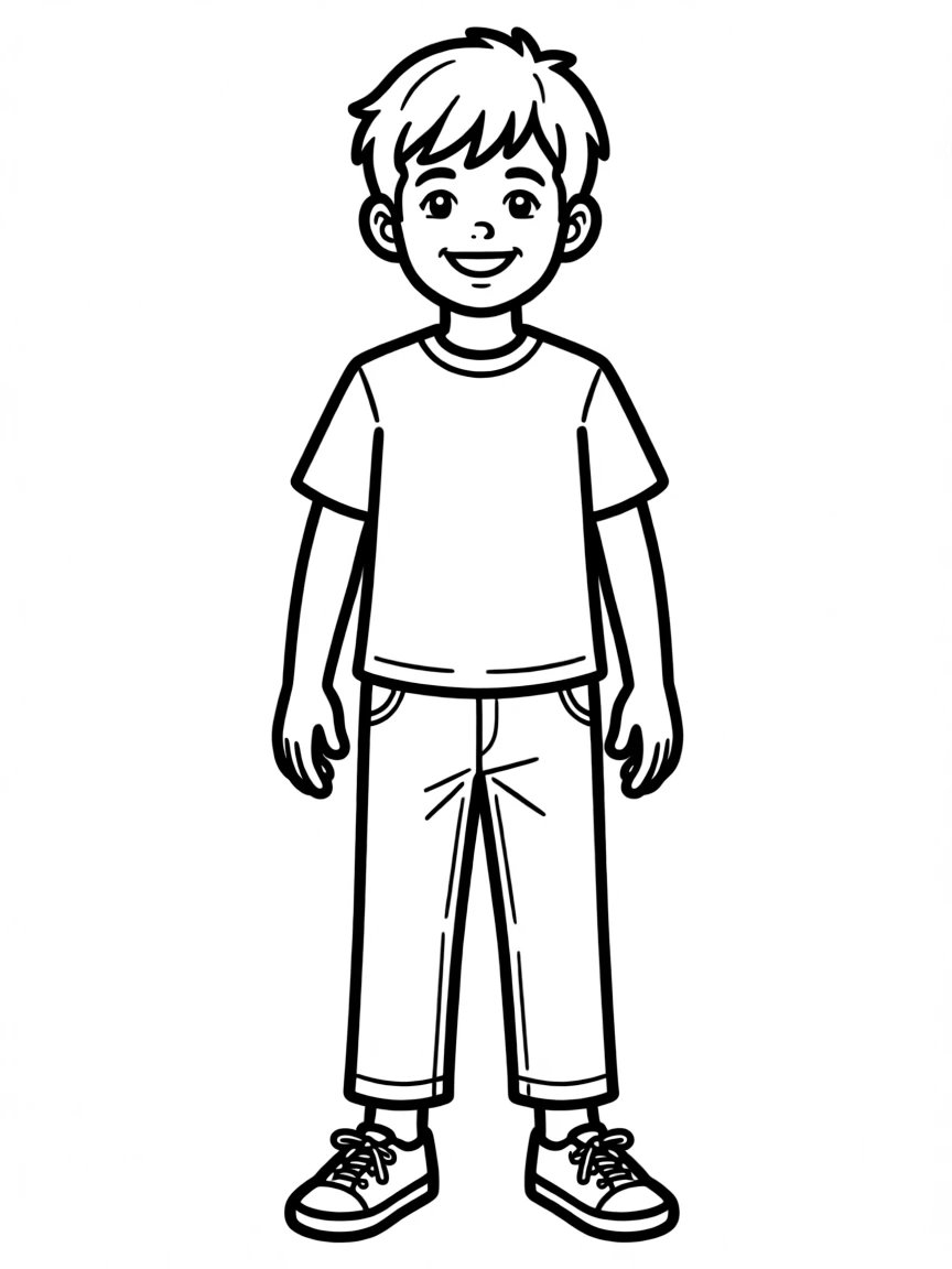 A German boy with short blond hair, wearing a plain white shirt.