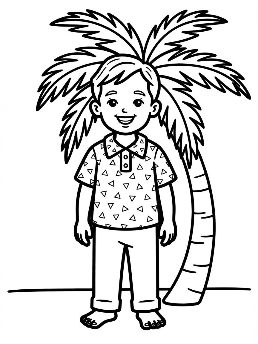 An Iraqi child, with a simple pattern on their collar.