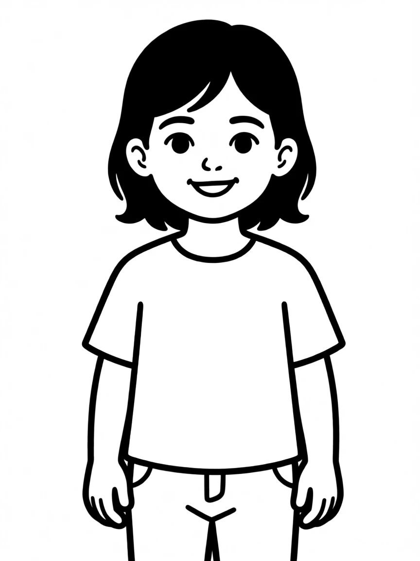 A smiling Indian child, in a plain green top, with gentle eyes.