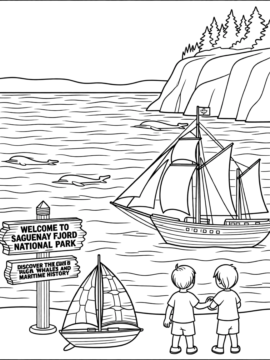 Saguenay Fjord National Park with Quebec beluga whales, French Canadian culture, St. Lawrence Seaway, and maritime navigation history