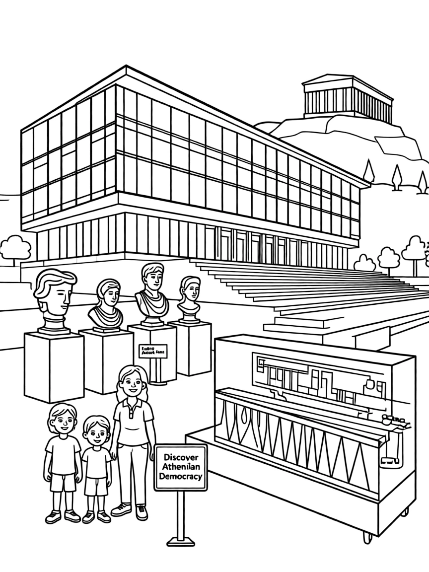 The Acropolis Museum with Greek Parthenon artifacts, Athens archaeological treasures, classical sculpture galleries, and ancient Athenian democracy