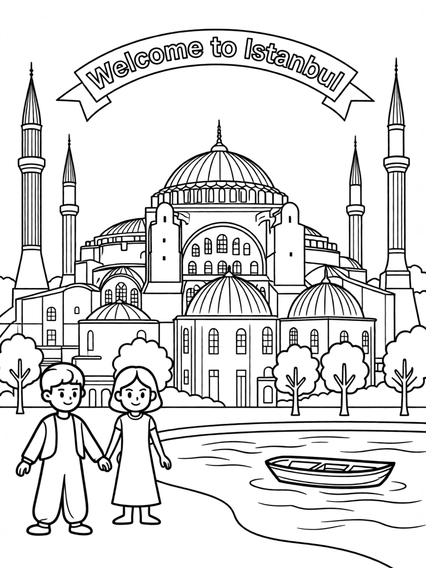 The Ayasofya (Hagia Sophia) with Istanbul Byzantine architecture, Ottoman mosque conversions, Turkish cultural heritage, and Bosphorus Strait views
