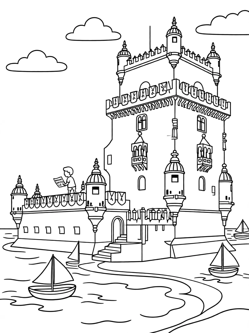 The Belem Tower with Portuguese Age of Exploration, Lisbon Tagus River defenses, Manueline architectural style, and maritime discovery history