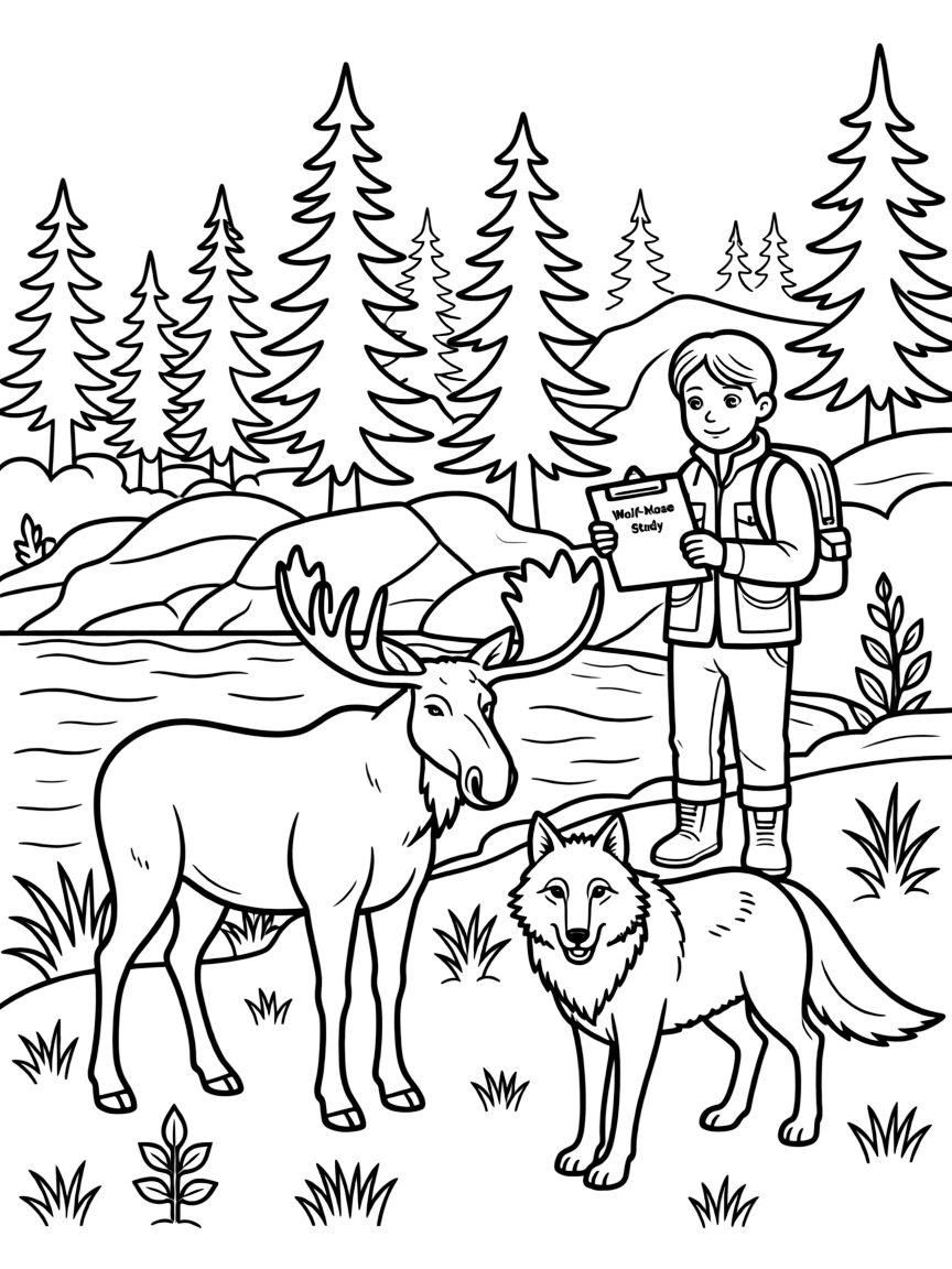 Isle Royale National Park with Michigan Lake Superior isolation, moose-wolf predator studies, wilderness backpacking solitude, and Great Lakes ecosystem research