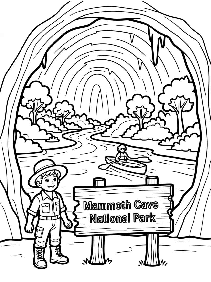 Mammoth Cave National Park with Kentucky world's longest cave system, Green River ecosystem, underground river navigation, and karst landscape formation