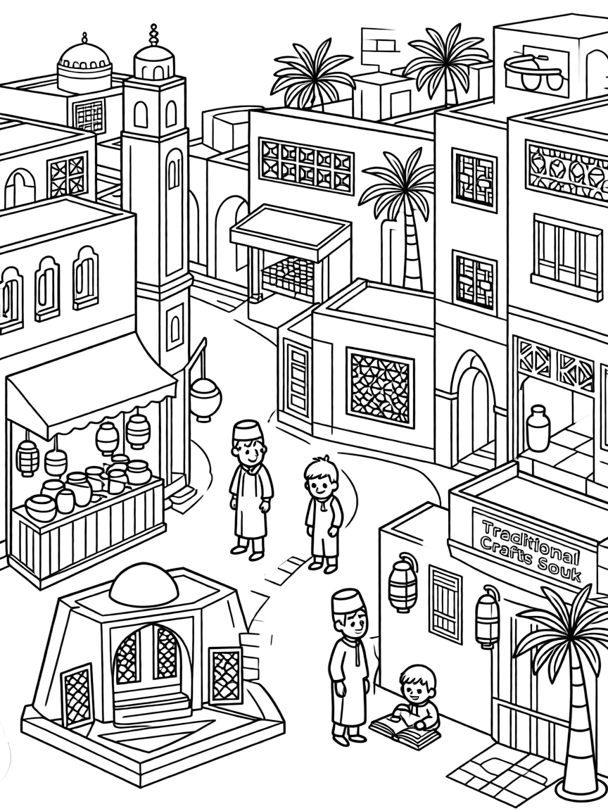 The Fez Medina with Moroccan medieval city preservation, traditional crafts souks, Islamic educational institutions, and North African cultural authenticity