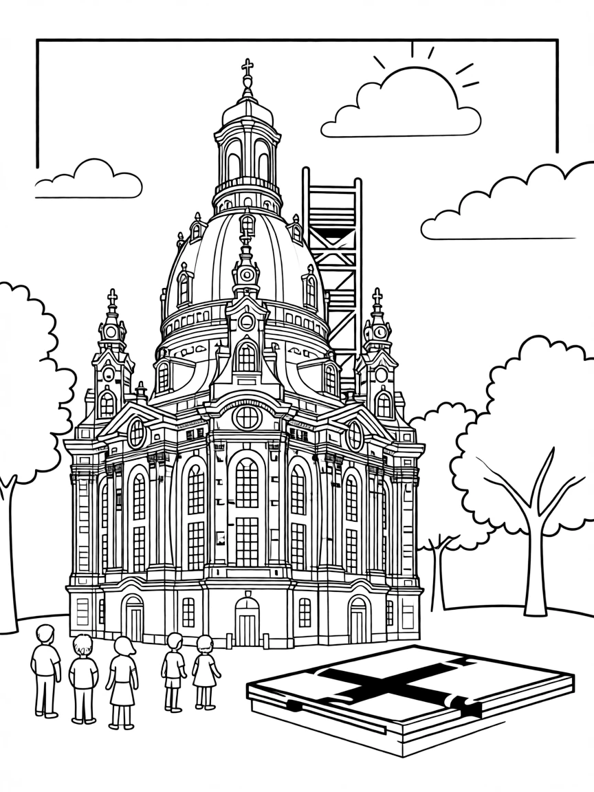 The Frauenkirche Dresden with German baroque church reconstruction, World War II bombing memorial, Saxony cultural resilience, and European heritage restoration