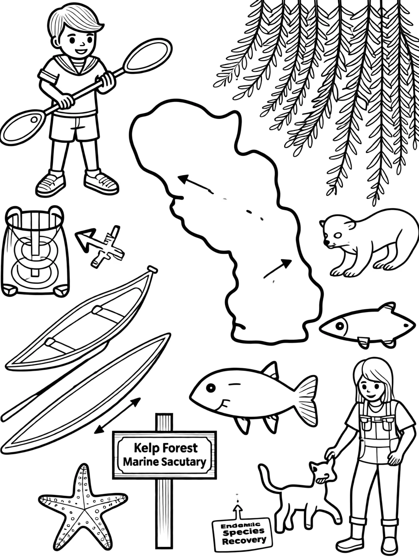 Channel Islands National Park with California Galápagos comparison island evolution, Chumash Native American maritime culture, kelp forest marine sanctuary, and endemic species recovery