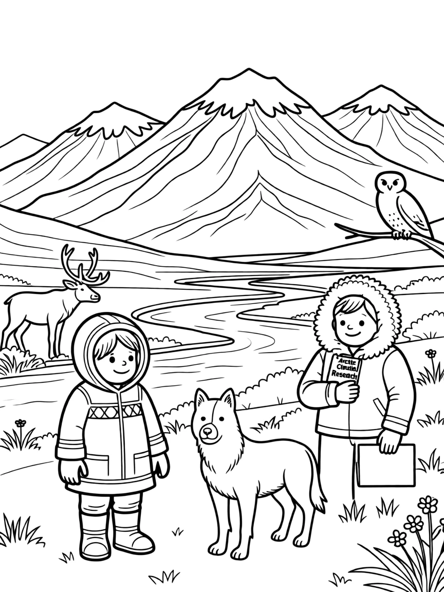 Gates of the Arctic National Park with Alaska Brooks Range wilderness, no roads access remoteness, Inupiat subsistence lifestyle, and Arctic ecosystem climate research