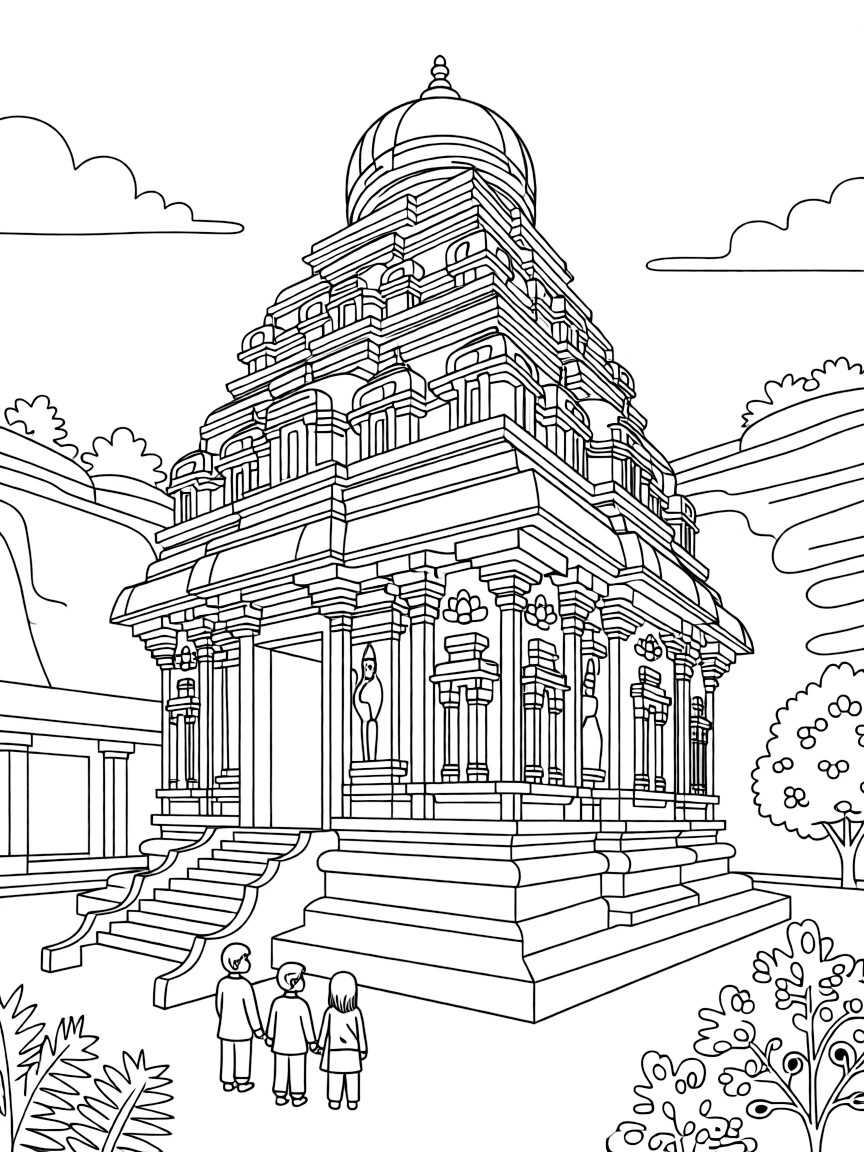 The Kailash Temple Ellora with Indian rock-cut architecture, Maharashtra medieval Hindu artistry, monolithic carving achievement, and Deccan Plateau cultural heritage