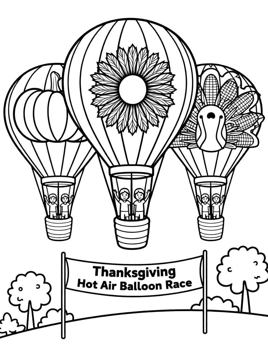 A Thanksgiving-themed hot air balloon race.