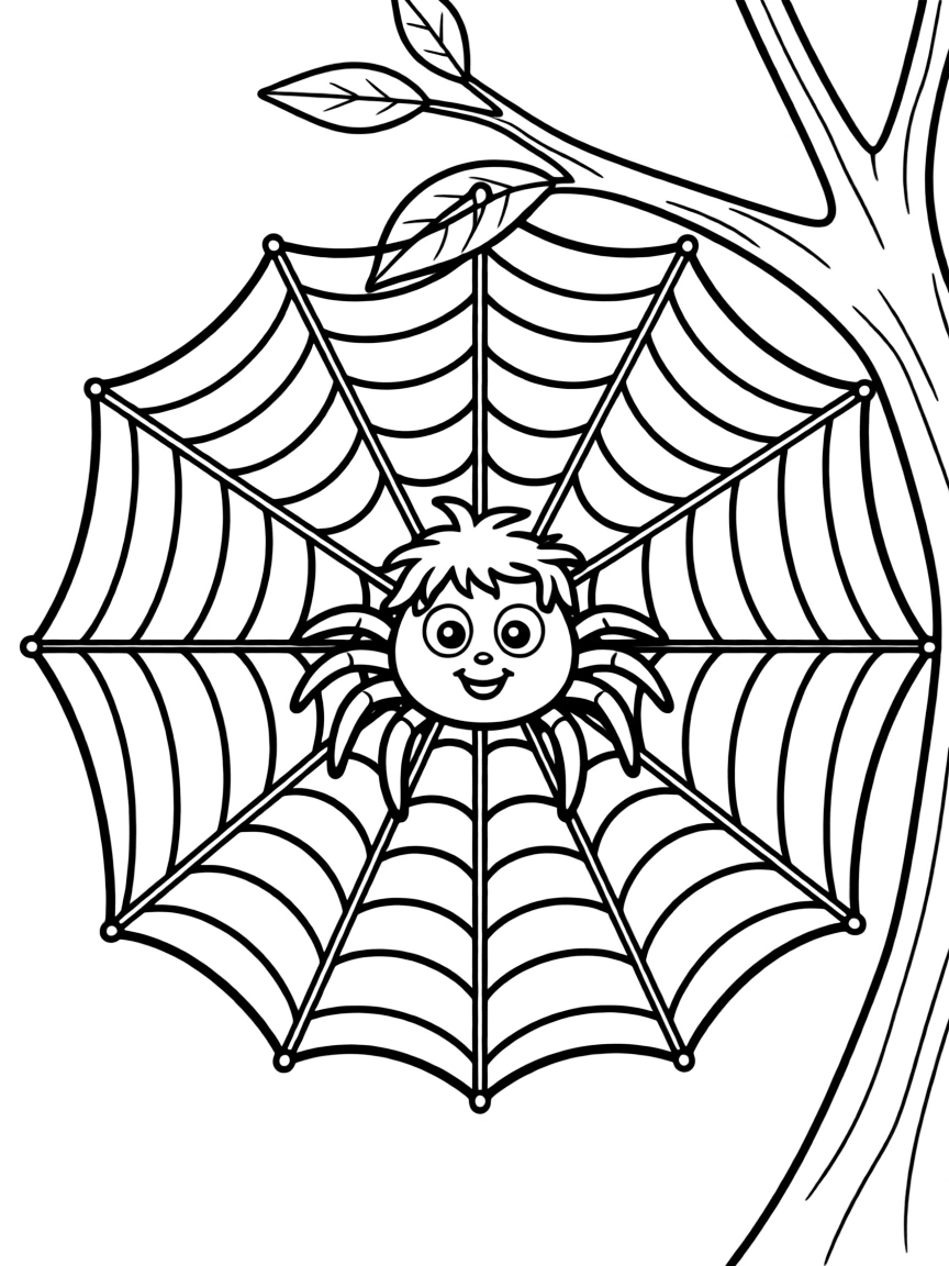 A spider spinning a web.