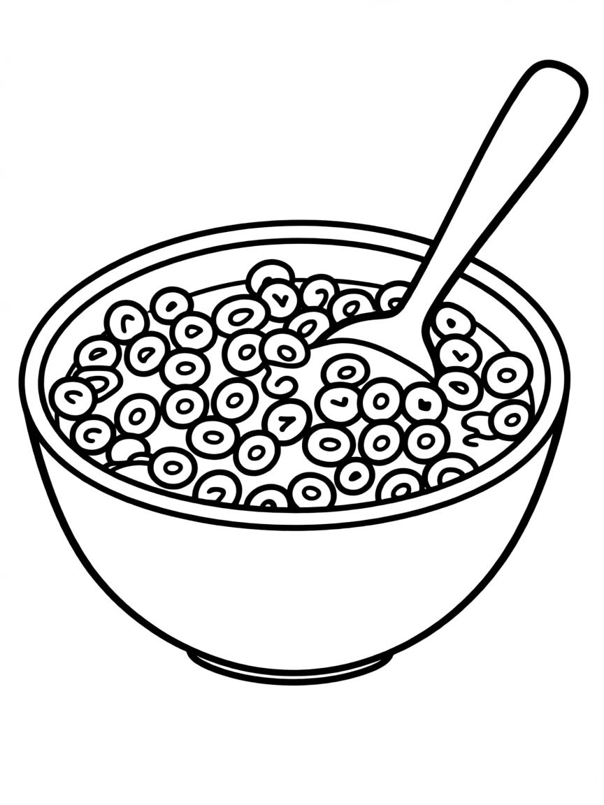 A bowl of cereal with milk.