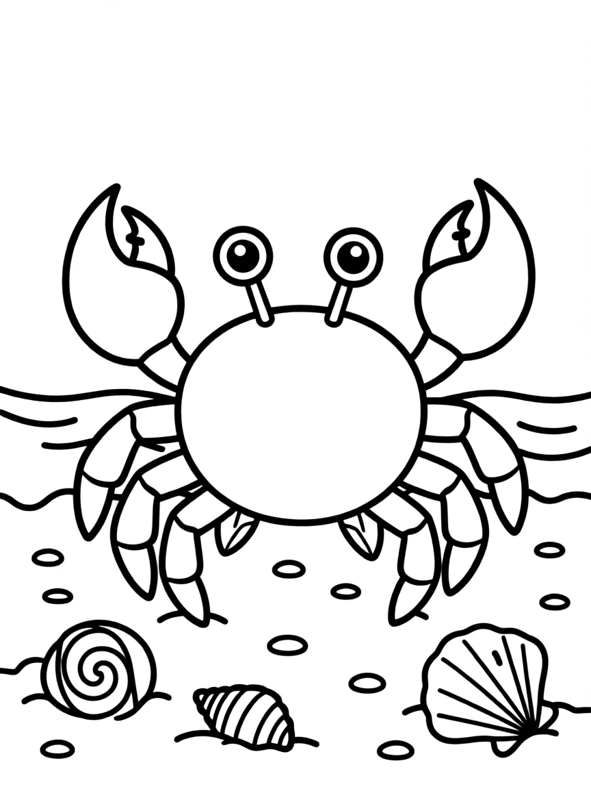 A little crab scuttling on the sand.