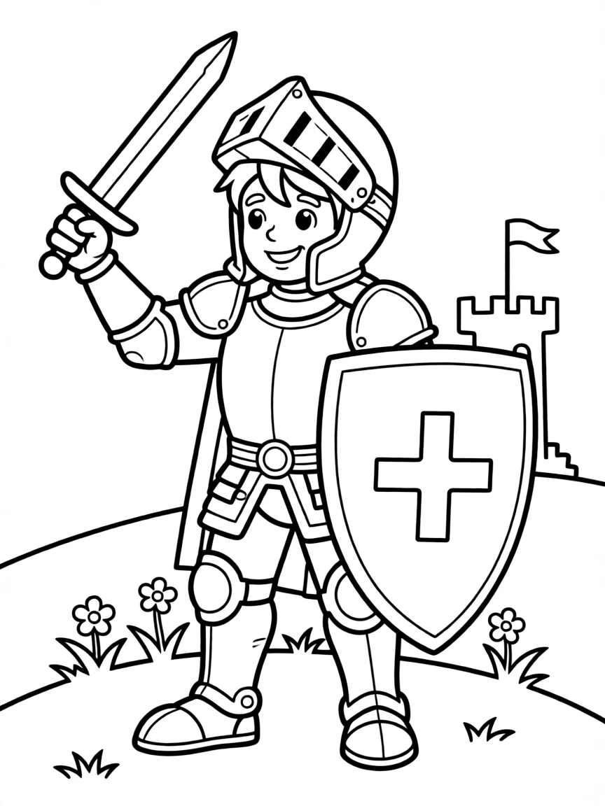 A little knight in shining armor.