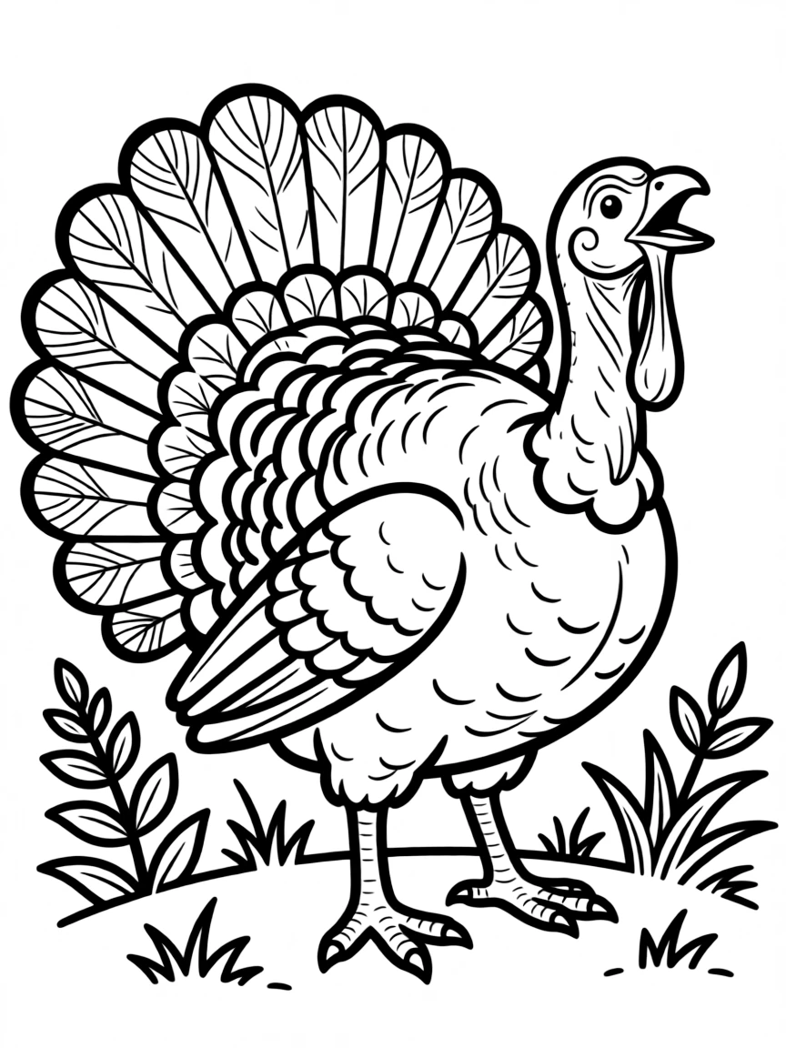 A turkey gobbling.