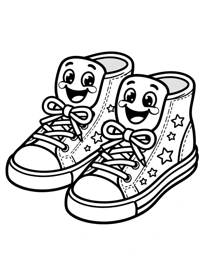 A happy pair of sneakers.