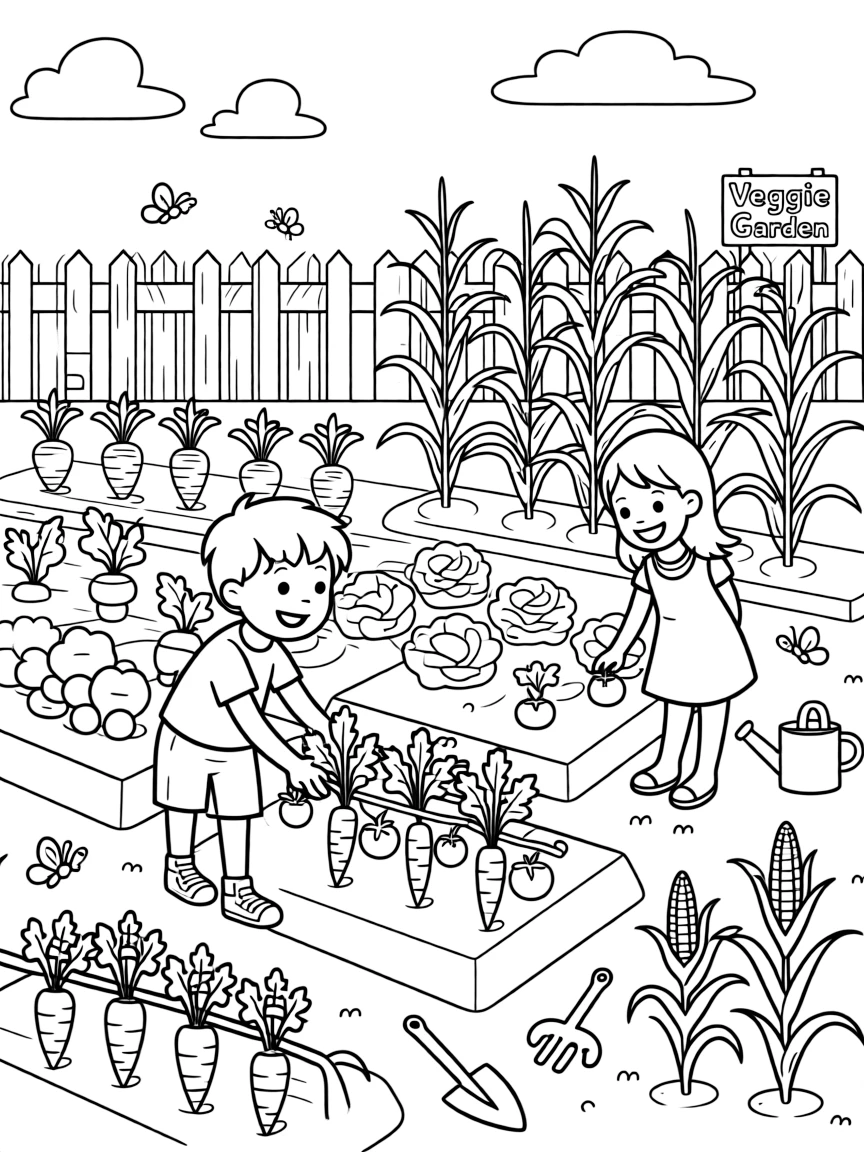 A garden with vegetables.