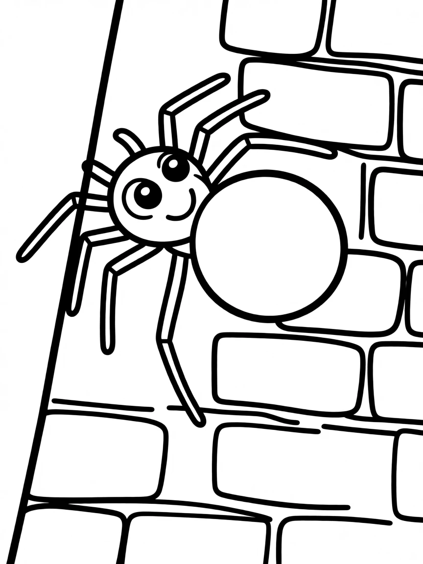 A little spider climbing a wall.