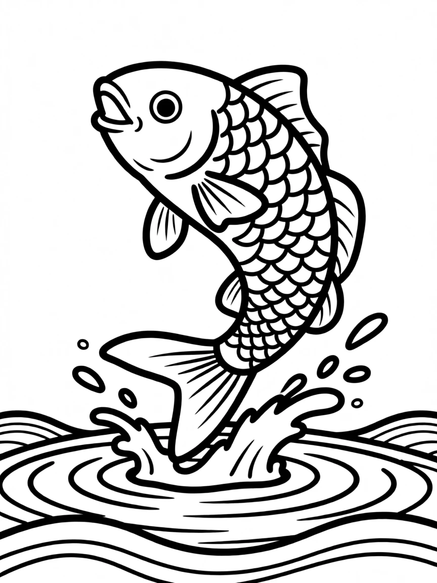 A fish jumping out of water.