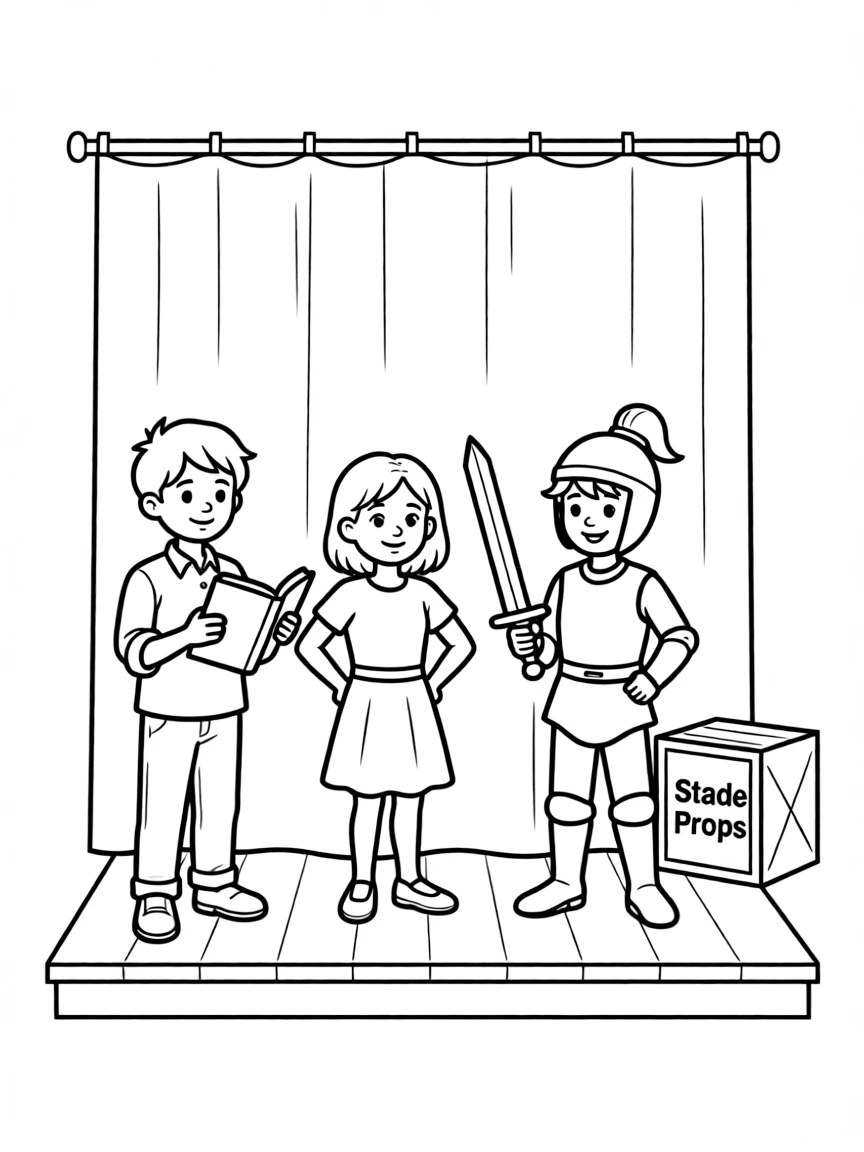 Children acting out a play.