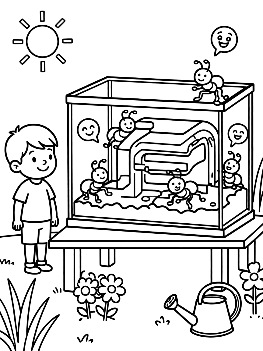 A happy ant farm.