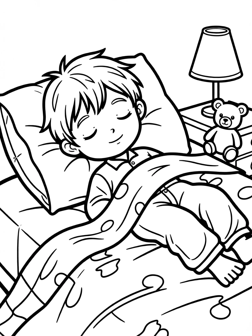 A child taking a nap.