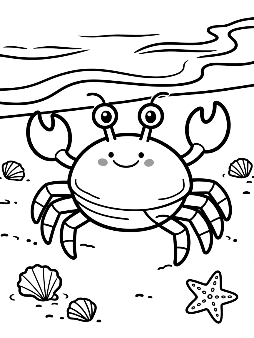A little crab scuttling sideways.