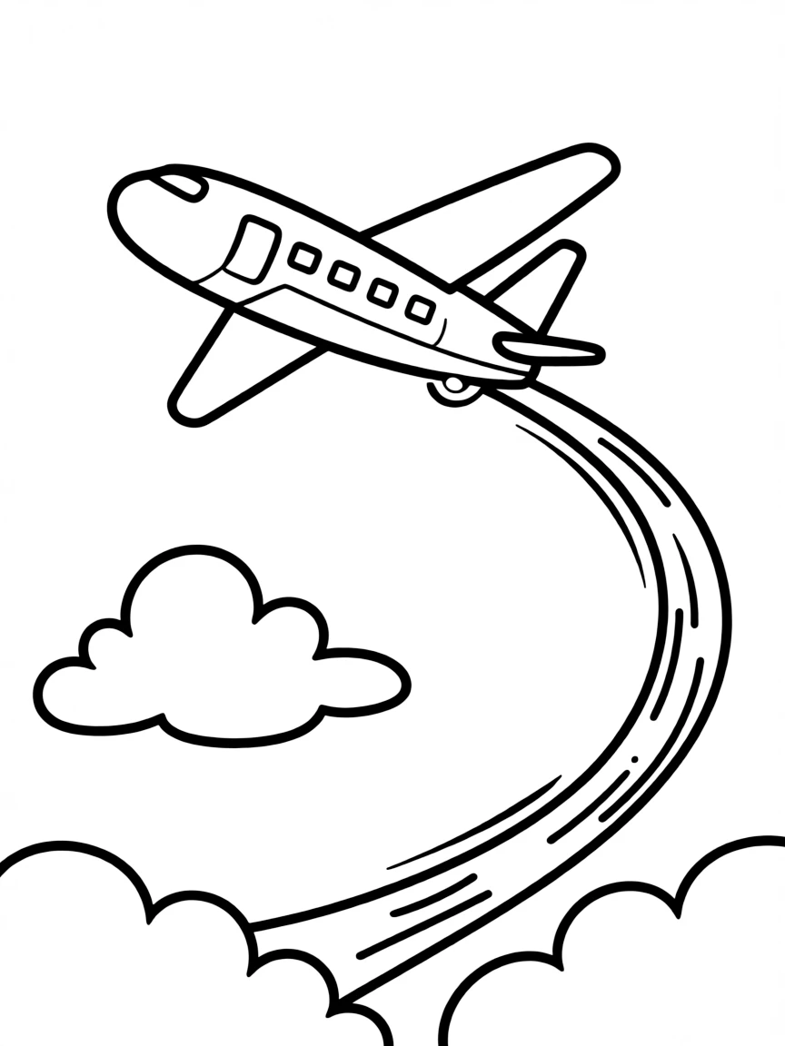 An airplane leaving a contrail.