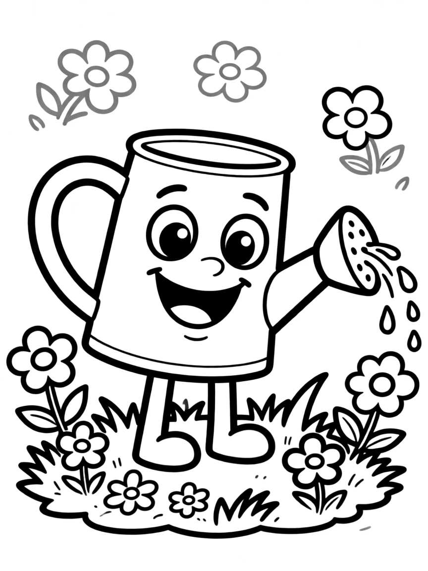 A happy watering can.