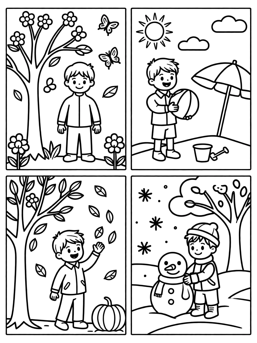 four seasons (spring, summer, fall, winter)