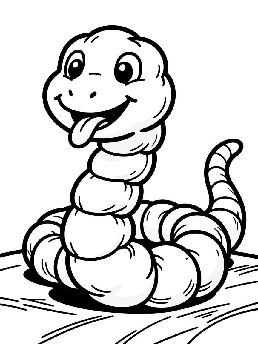 A happy playdough snake.