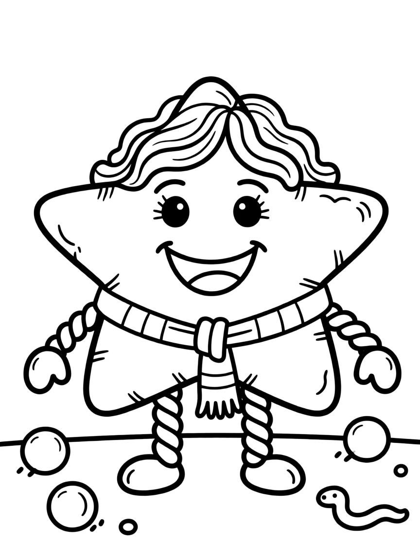 A happy playdough star.
