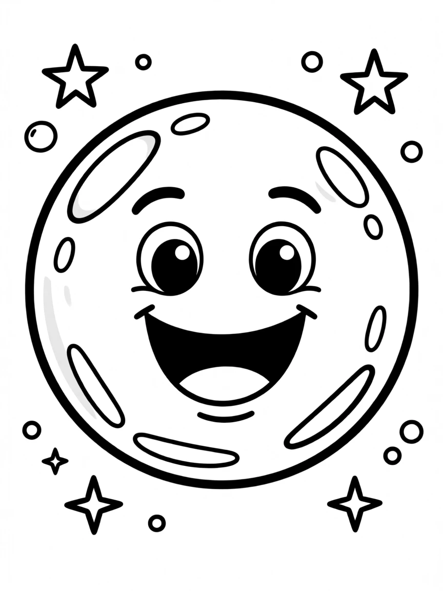 A happy bubble floating in the air.