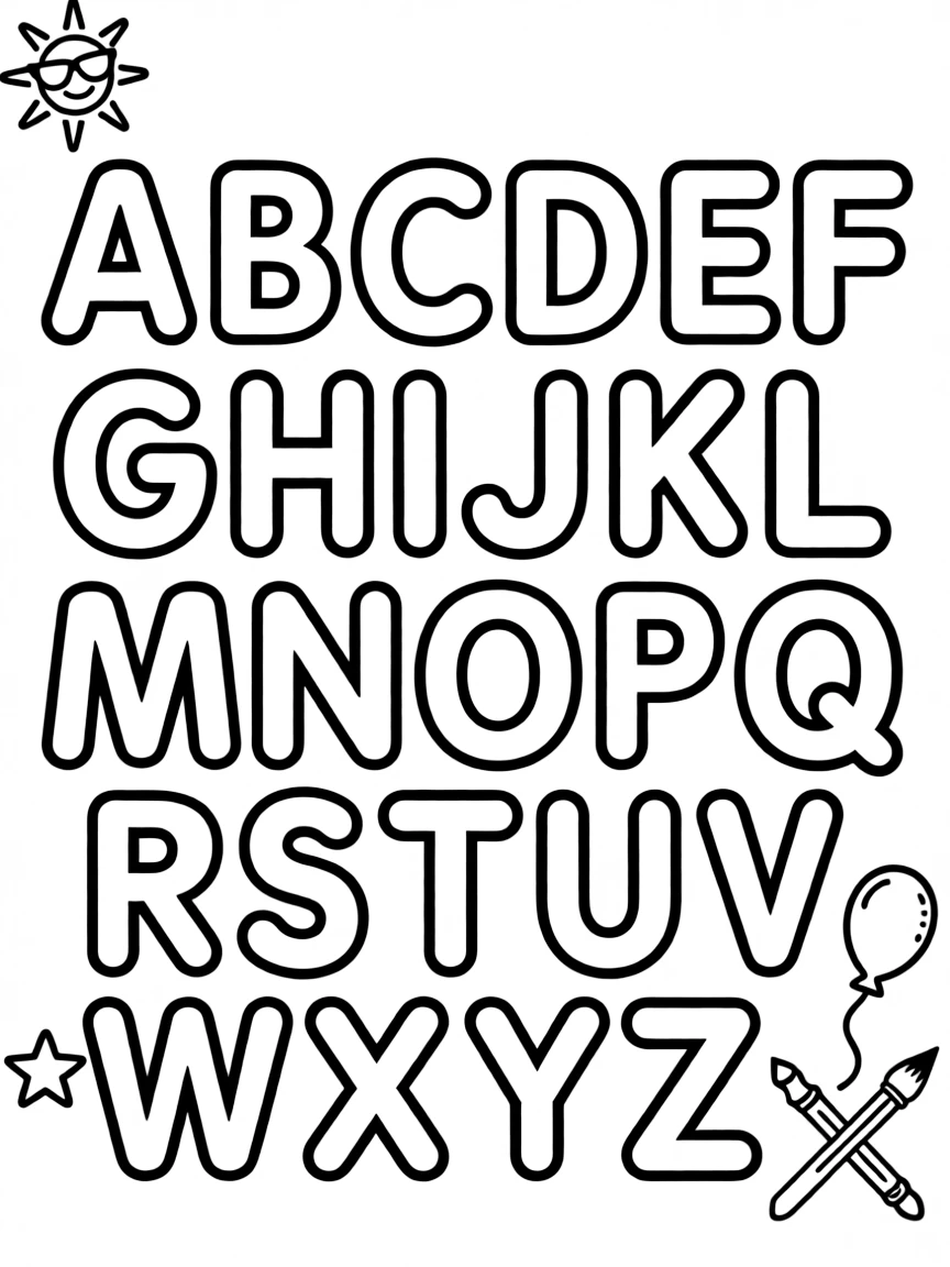 26 alphabet letters.
A B C D E F
G H I J K L
M N O P Q
R S T U V
W X Y Z