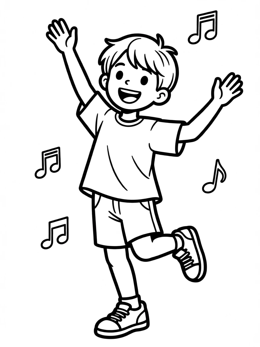 A child dancing.