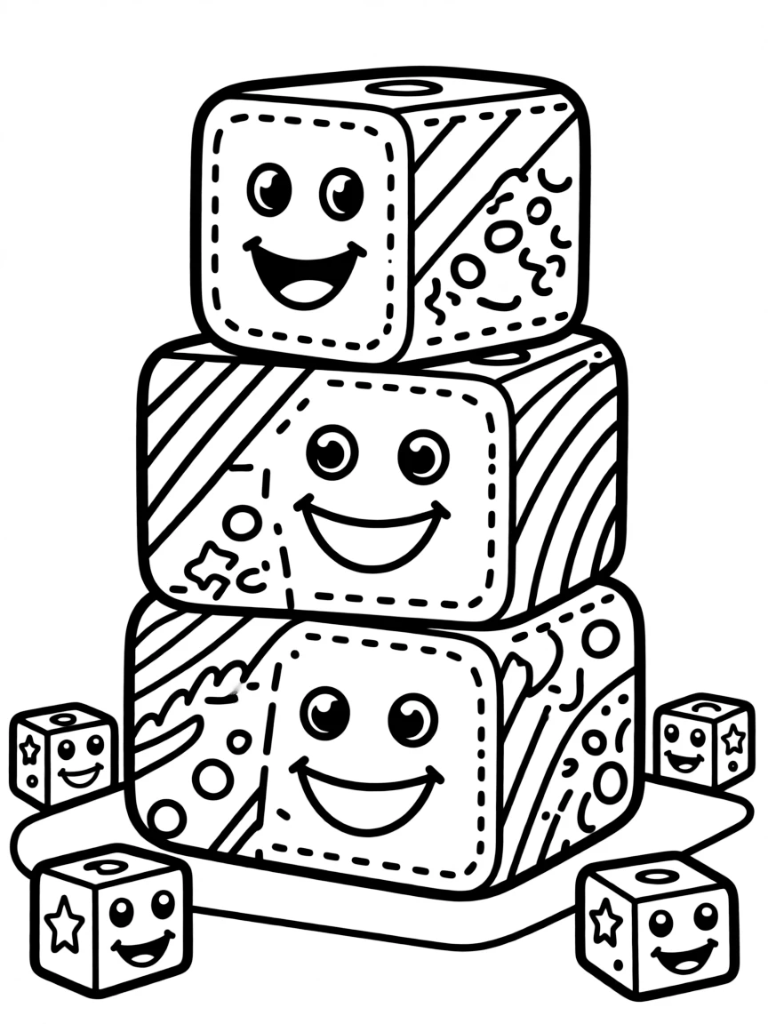 A happy building block structure.