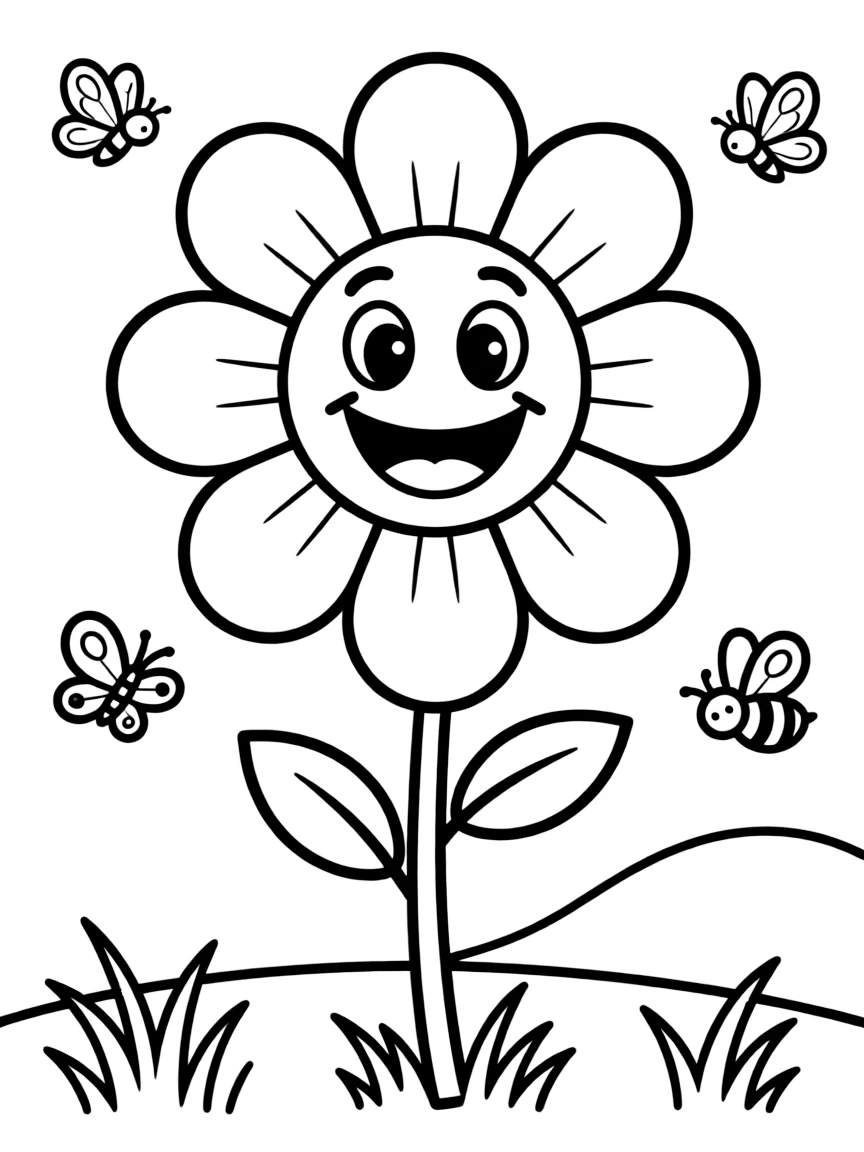 A happy spring flower.