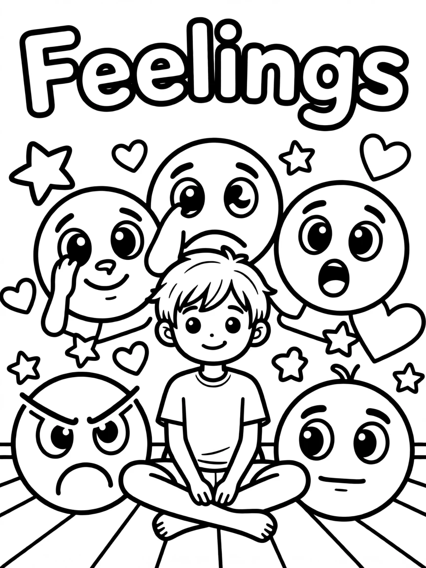 A child learning about feelings.