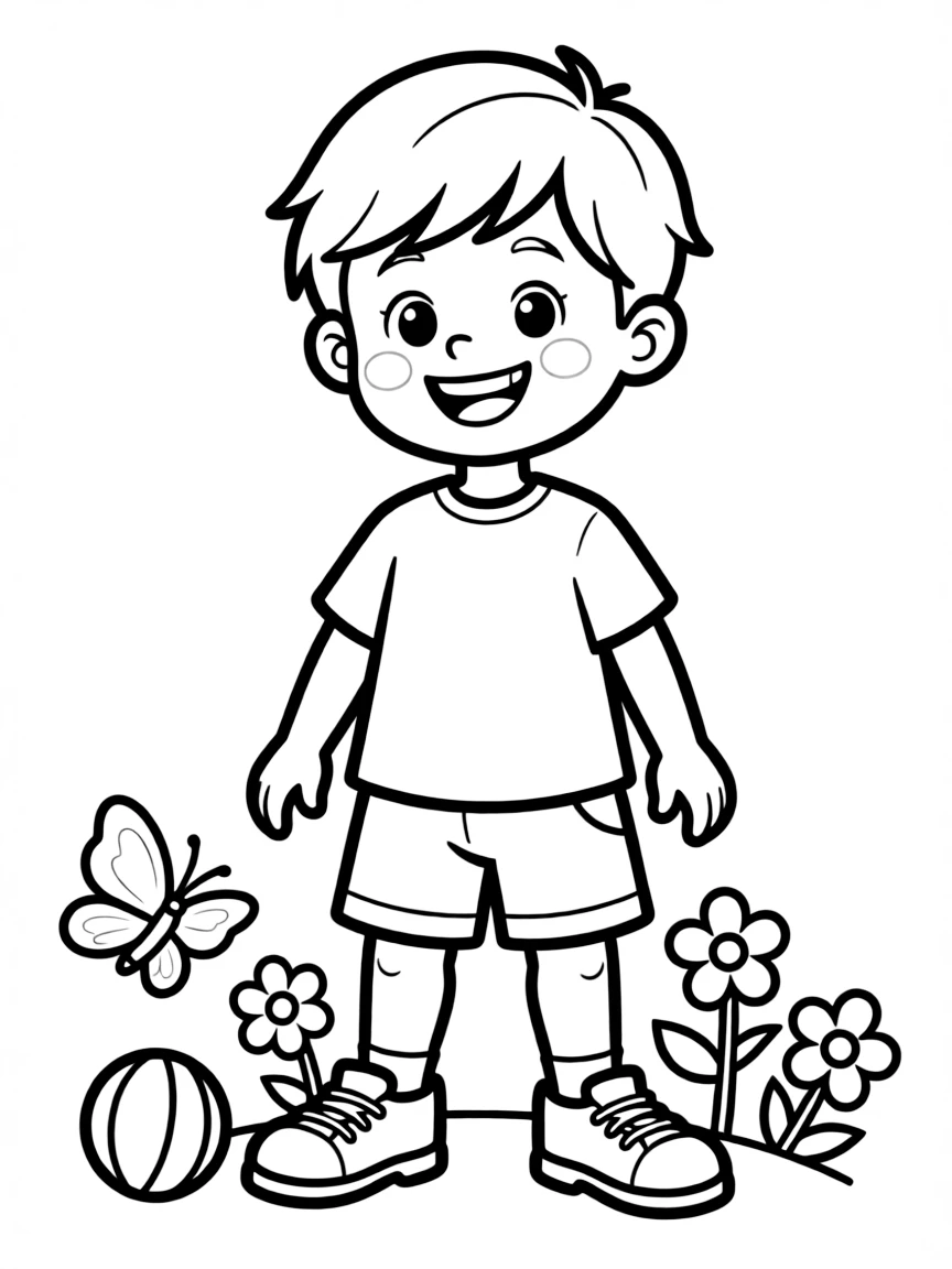 A happy child smiling.