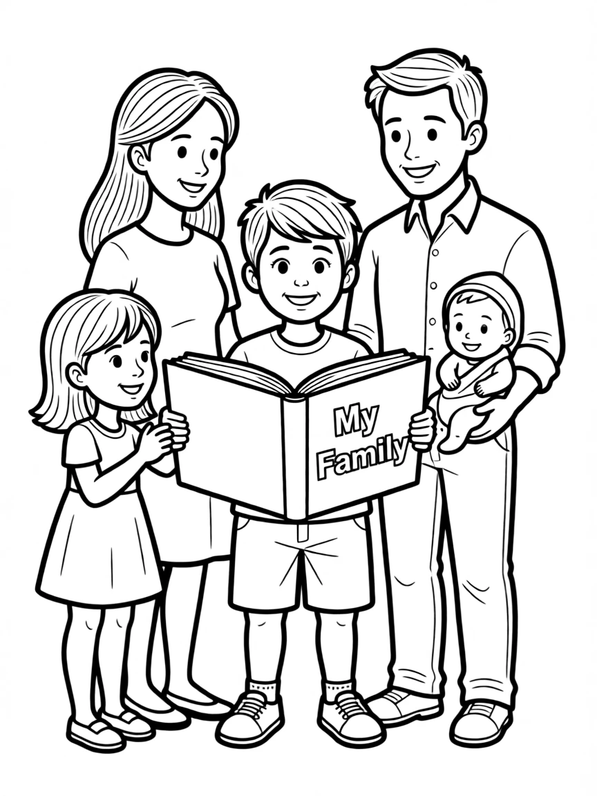 A child learning about family.