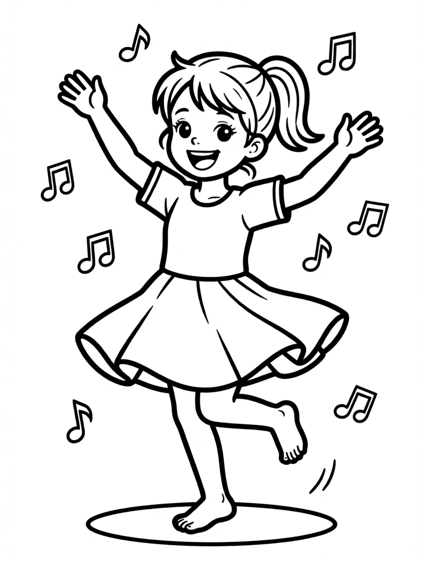 A child dancing.